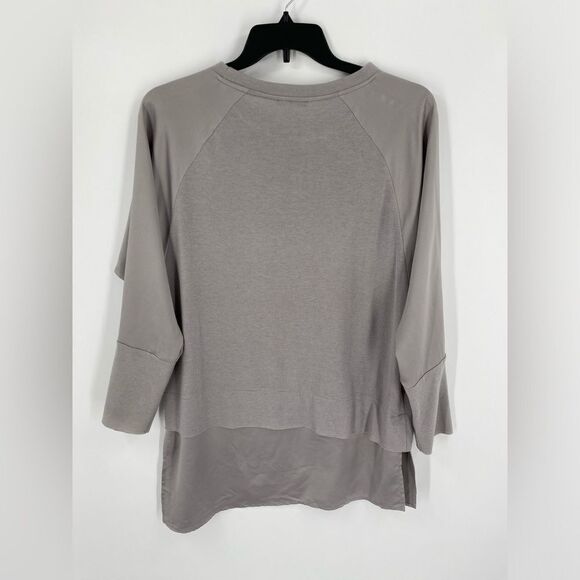 Zara Women’s Long Sleeve Round Neck Layered Hemline Blouse size L - Picture 3 of 3